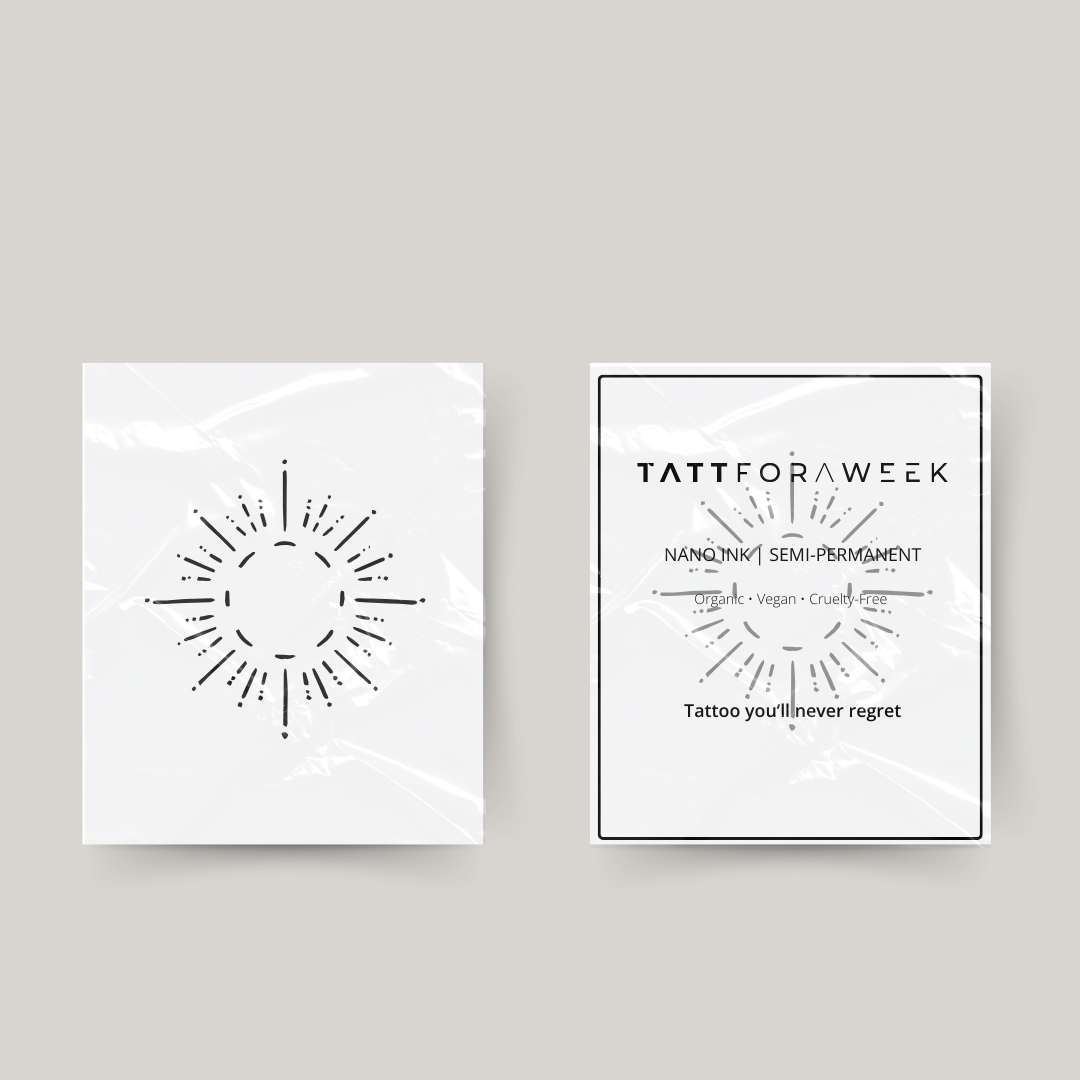 Tijdelijke tattoo zon stralend