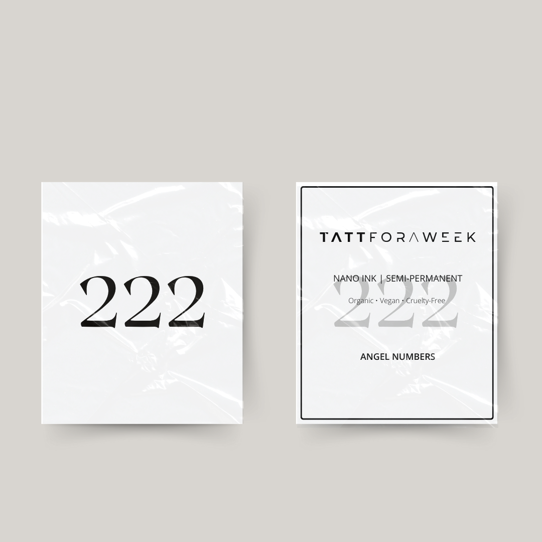 Tijdelijke tattoo angel numbers 222