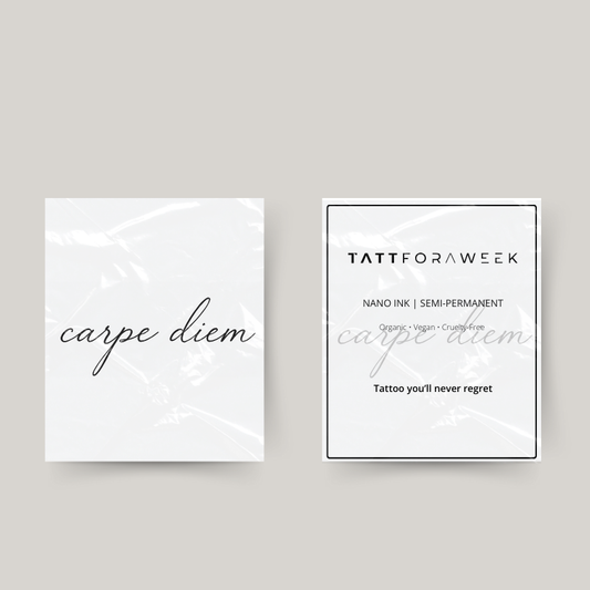 Tijdelijke tattoo carpe diem