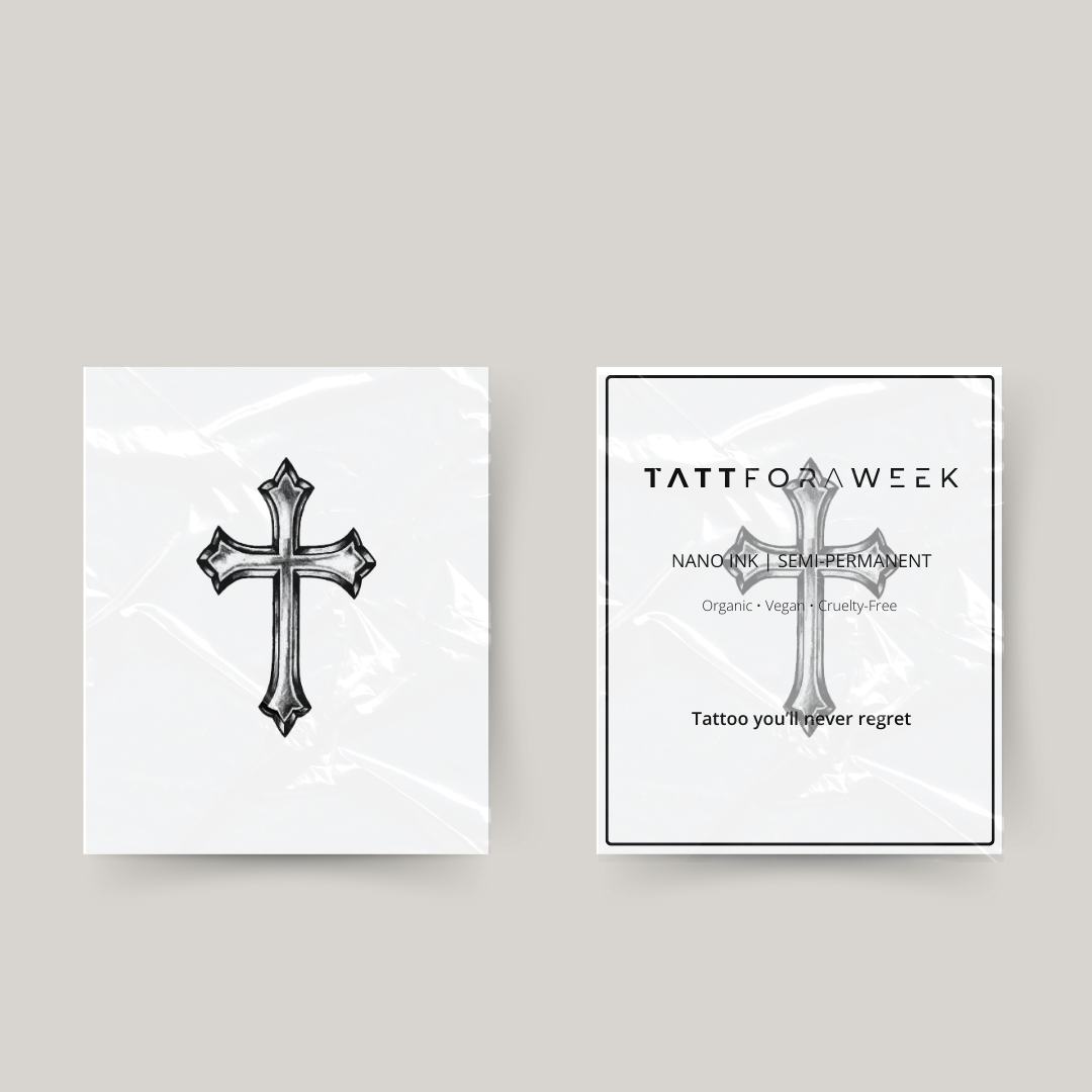 Tijdelijke tattoo kruis geloof