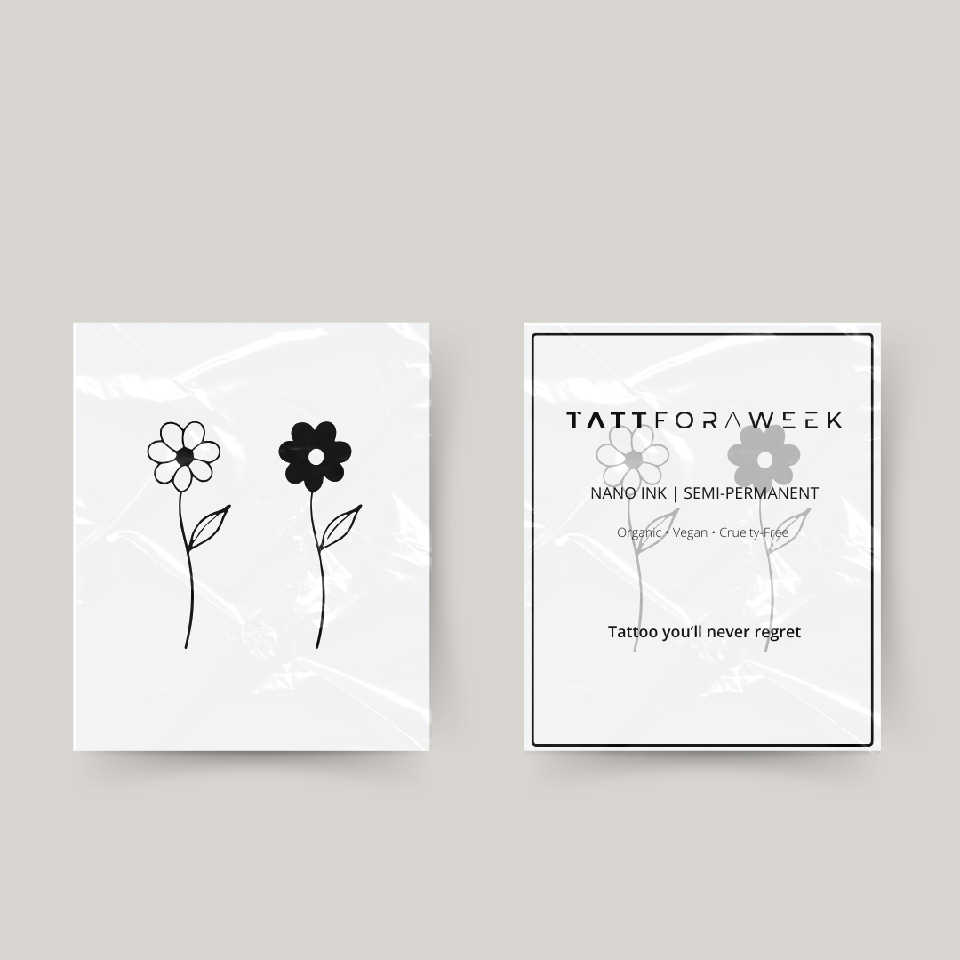 Tijdelijke matching tattoo bloemen