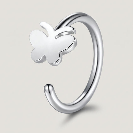Nep neusring vlindertje zilver