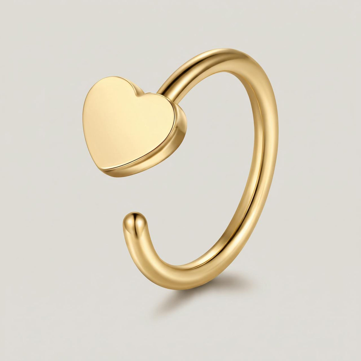 Nep neusring hartje goud