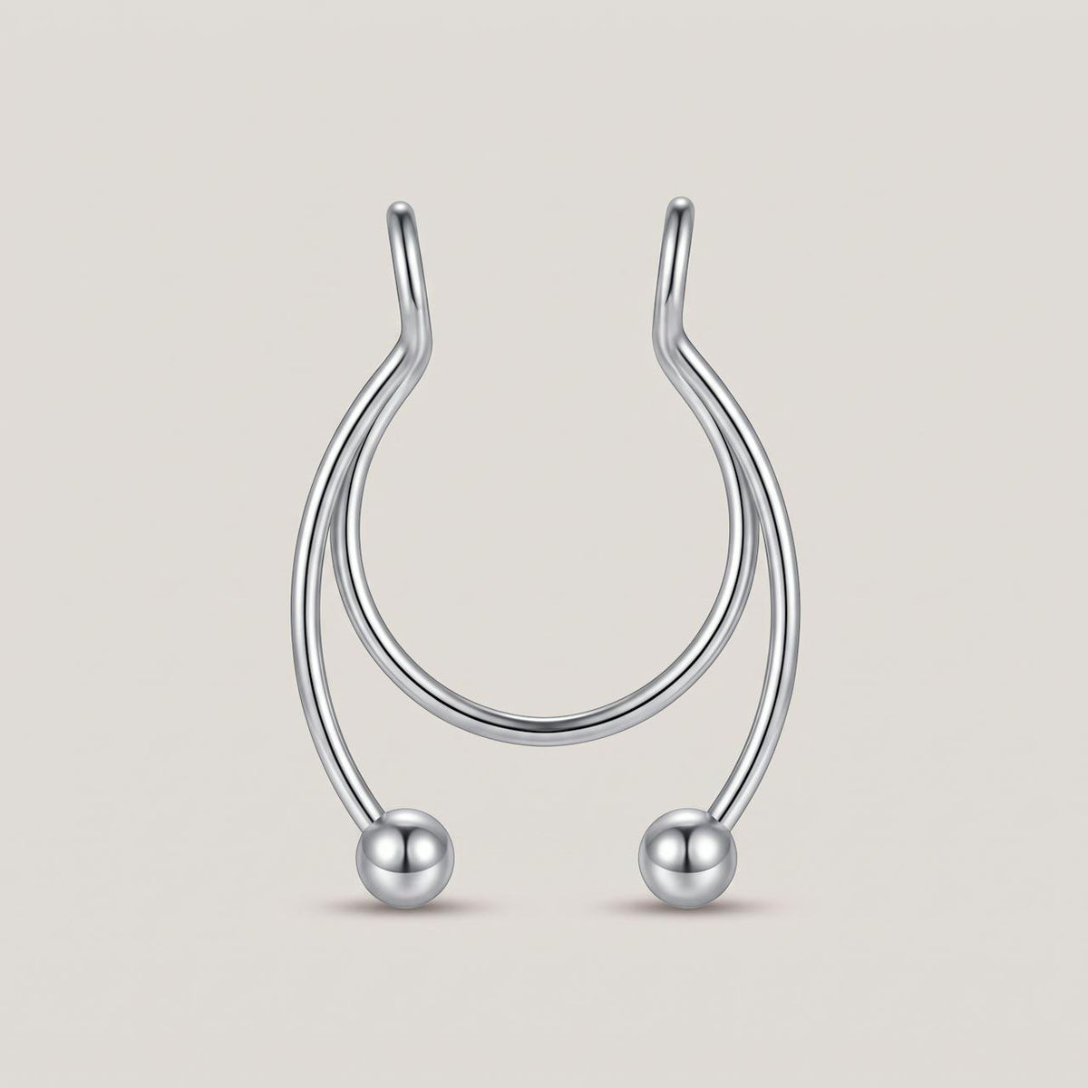 Nep septum clip zilver