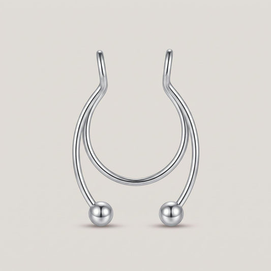 Nep septum clip zilver